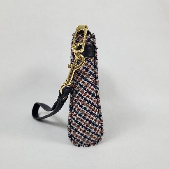 Vintage Talbots Wool Sheep Brown Black Wool Wristlet Purse - Picture 5 of 10